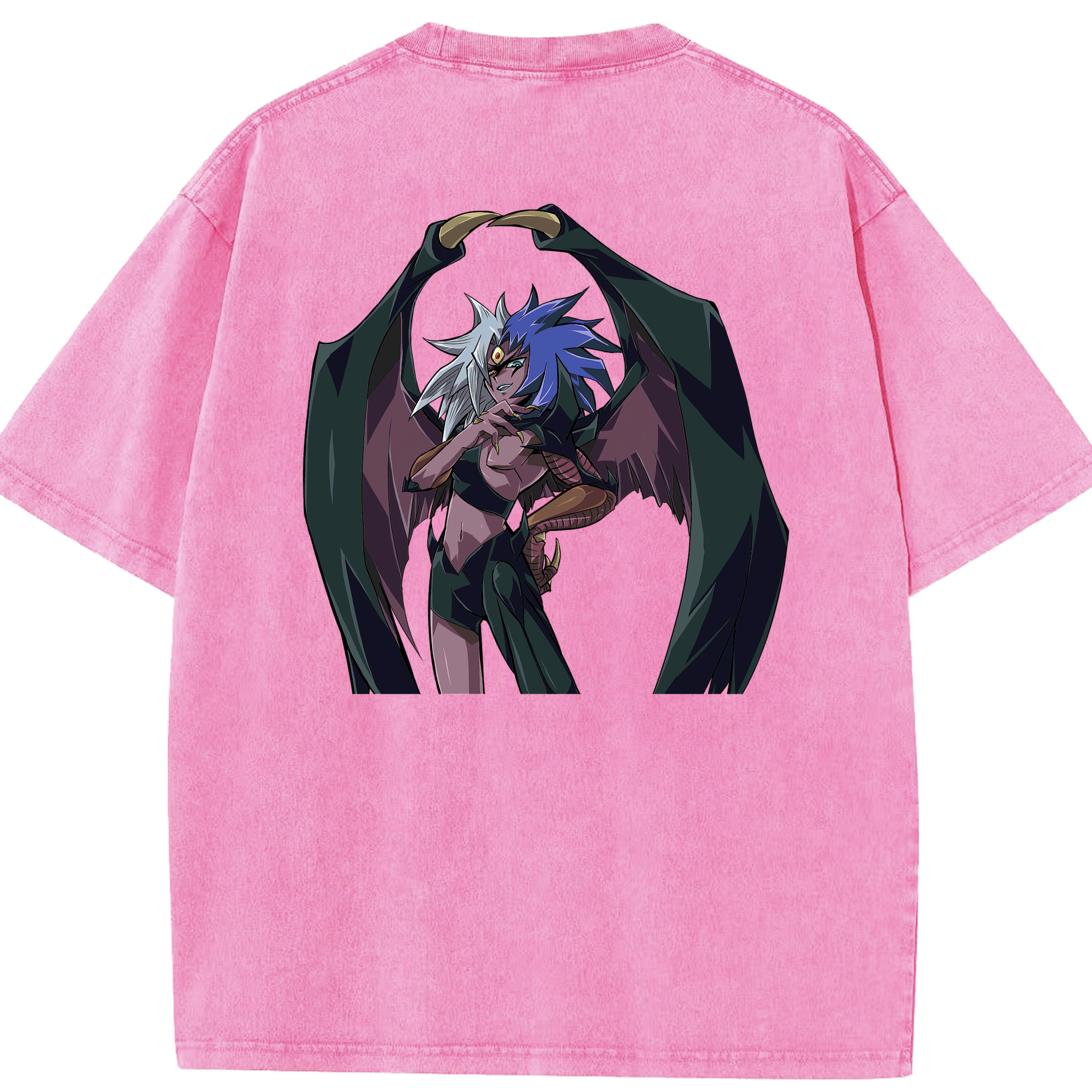 （画像用） 遊☆戯☆王 Yu-Gi-Oh! 綿100% ヴィンテージ風 半袖Tシャツ（背面プリント）
